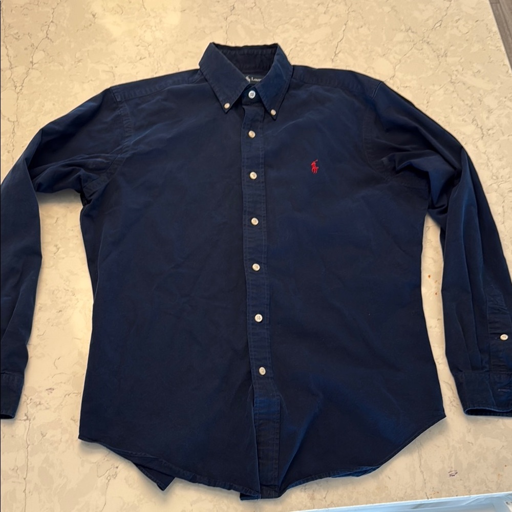 Polo by Ralph Lauren Men's Navy Blue Shirt